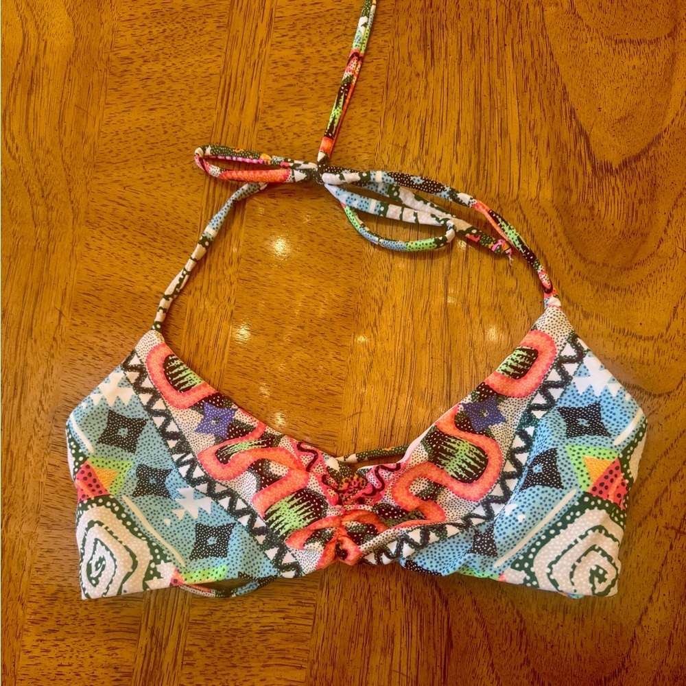Mara Hoffman Multicolor Geometric Bikini Top Size XS